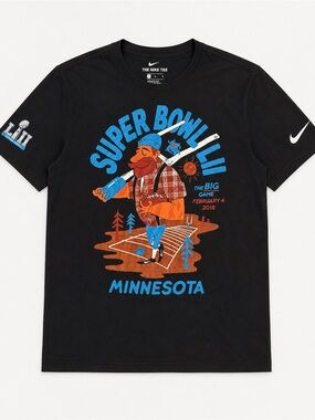 Nike Super Bowl LII Minnesota 2018 T-Shirt Men’s L, EXCELLENT  CONDITION